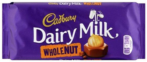 CADBURY WHOLENUT CHOC 120GM